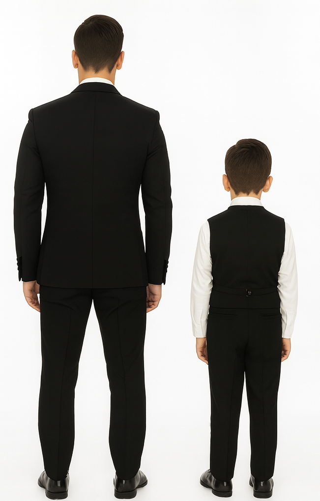 Hampton Stacy Adams Kids Five Piece Set Black Tuxedo - Image 3
