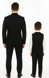 Hampton Stacy Adams Kids Five Piece Set Black Tuxedo