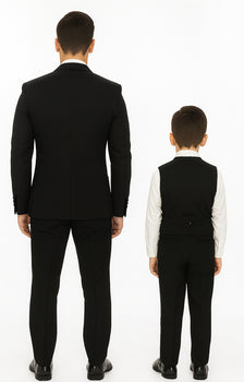 Hampton Stacy Adams Kids Five Piece Set Black Tuxedo - Image 3