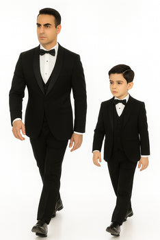 Hampton Stacy Adams Kids Five Piece Set Black Tuxedo - Image 5