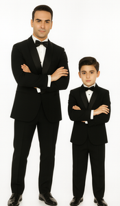 Hampton Stacy Adams Kids Five Piece Set Black Tuxedo
