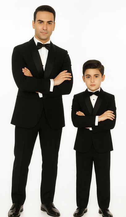 Hampton Stacy Adams Kids Five Piece Set Black Tuxedo