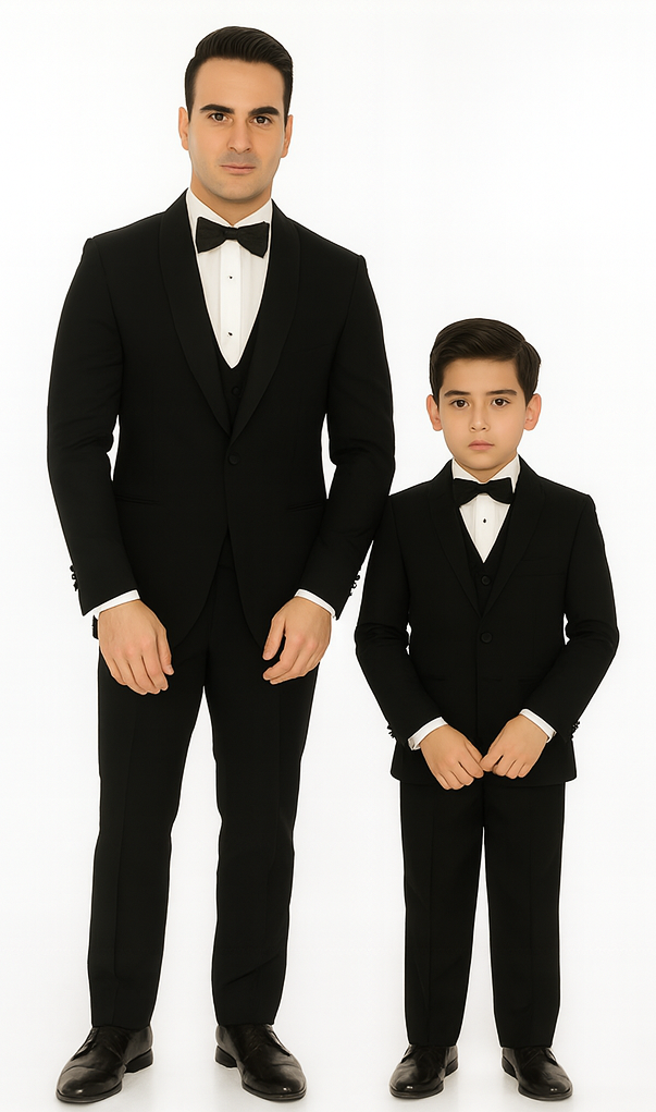 Hampton Stacy Adams Kids Five Piece Set Black Tuxedo - Image 7