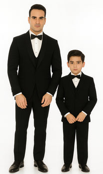 Hampton Stacy Adams Kids Five Piece Set Black Tuxedo - Image 7