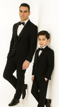 Hampton Stacy Adams Kids Five Piece Set Black Tuxedo - Image 8