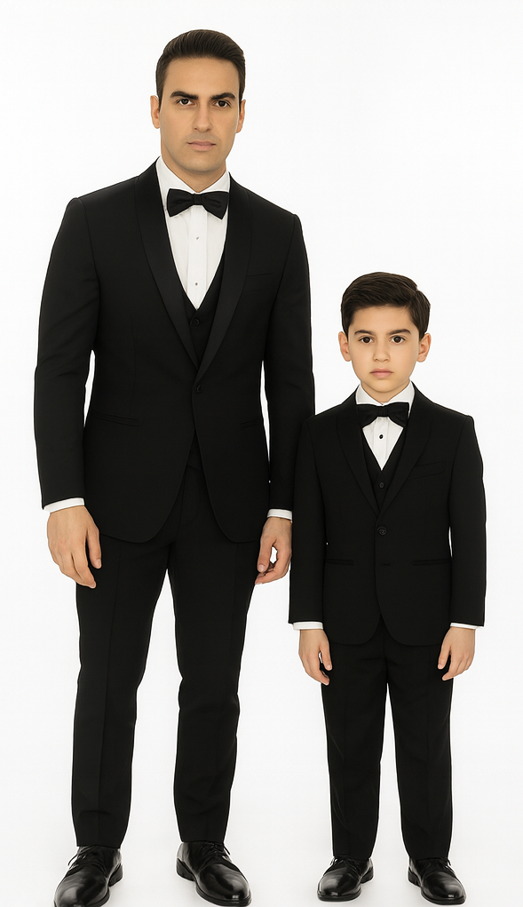 Hampton Stacy Adams Kids Five Piece Set Black Tuxedo - Image 2