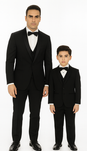 Hampton Stacy Adams Kids Five Piece Set Black Tuxedo
