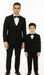 Hampton Stacy Adams Kids Five Piece Set Black Tuxedo