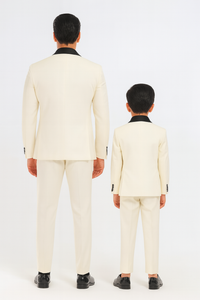 Hampton Stacy Adams Kids Five Piece Set Ivory Tuxedo