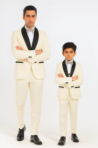 Hampton Stacy Adams Kids Five Piece Set Ivory Tuxedo