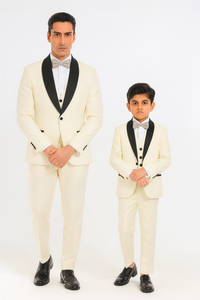 Hampton Stacy Adams Kids Five Piece Set Ivory Tuxedo