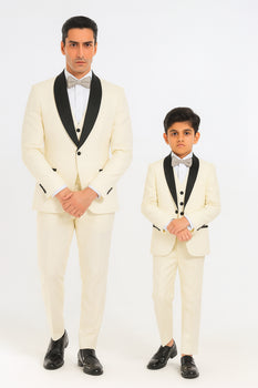 Hampton Stacy Adams Kids Five Piece Set Ivory Tuxedo - Image 7