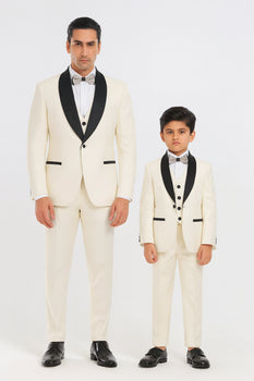 Hampton Stacy Adams Kids Five Piece Set Ivory Tuxedo - Image 2
