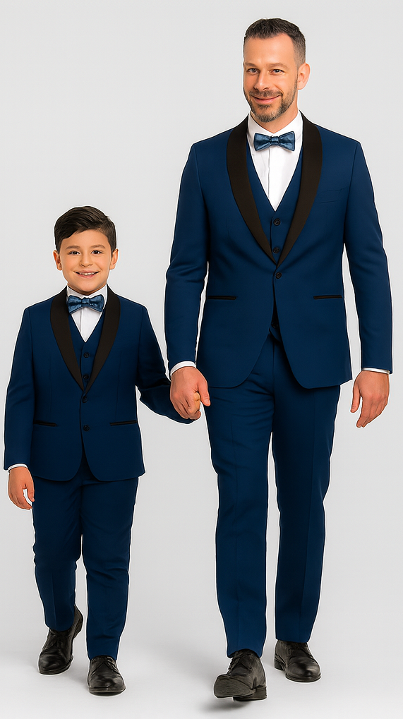 Hampton Stacy Adams Kids Five Piece Set Tuxedo - Image 5