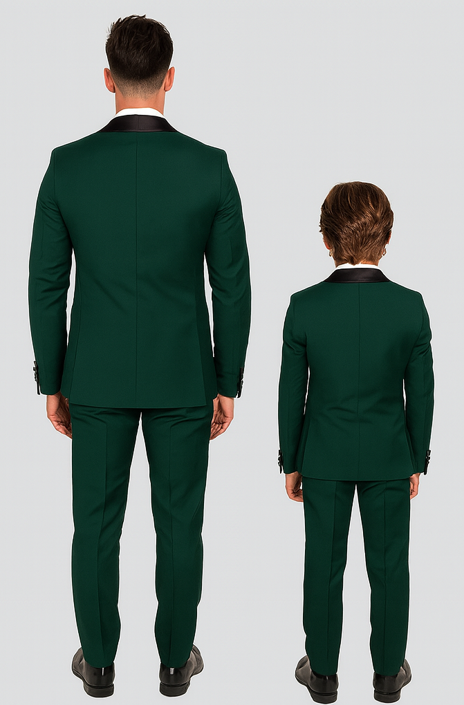 Hampton Stacy Adams Kids Green Five Piece Set Tuxedo - Image 3