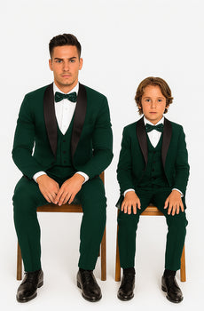 Hampton Stacy Adams Kids Green Five Piece Set Tuxedo - Image 4