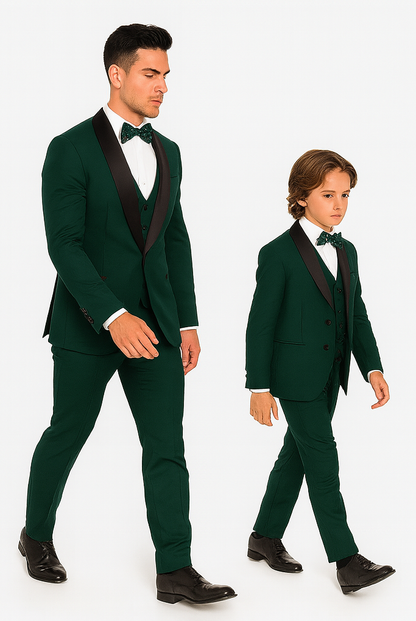 Hampton Stacy Adams Kids Green Five Piece Set Tuxedo - Image 5