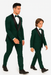 Hampton Stacy Adams Kids Green Five Piece Set Tuxedo