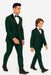 Hampton Stacy Adams Kids Green Five Piece Set Tuxedo