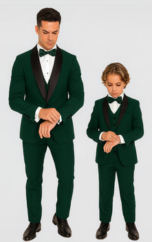 Hampton Stacy Adams Kids Green Five Piece Set Tuxedo - Image 9