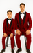 Hampton Stacy Adams Kids Red Five Piece Set Tuxedo