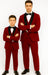 Hampton Stacy Adams Kids Red Five Piece Set Tuxedo