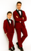 Hampton Stacy Adams Kids Red Five Piece Set Tuxedo