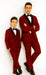 Hampton Stacy Adams Kids Red Five Piece Set Tuxedo