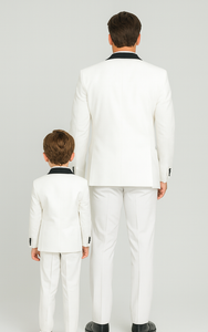 Hampton Stacy Adams Kids White Five Piece Set Tuxedo