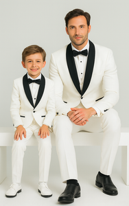 Hampton Stacy Adams Kids White Five Piece Set Tuxedo