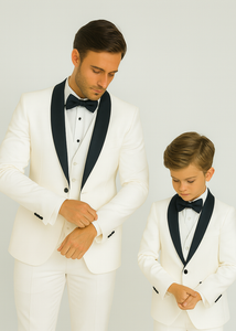 Hampton Stacy Adams Kids White Five Piece Set Tuxedo