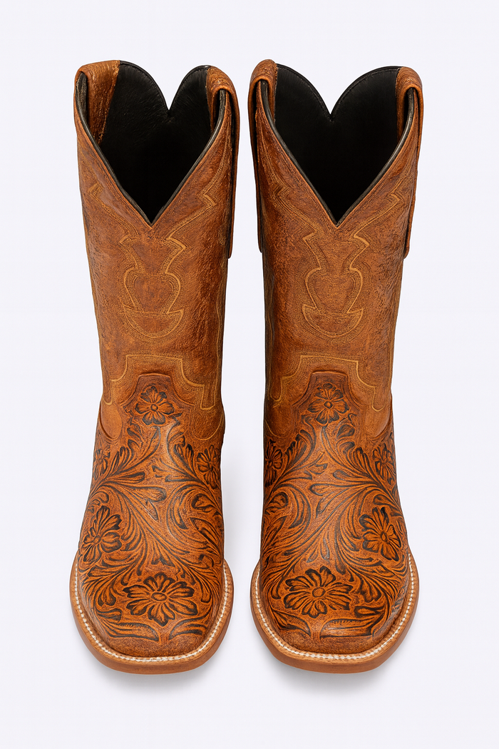 Hand Tooled Cowboy Boots Print - Image 6