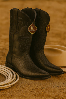 King Exotic Men's Caiman Belly Snip Toe Boots - Image 42