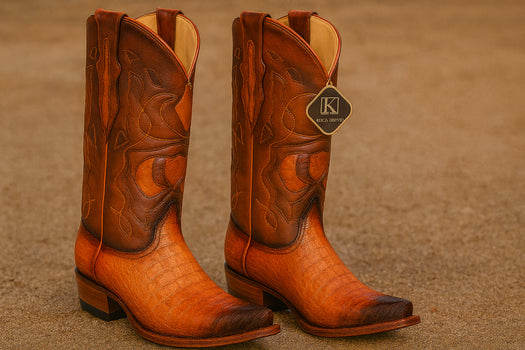 King Exotic Men's Caiman Belly Snip Toe Boots - Image 13