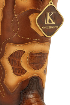 King Exotic Men's Caiman Belly Snip Toe Boots - Image 4