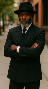 Harlem Night Movie Clothing Outfit - 1920s Costume Party Mens Suit + Hat Shirt and Tie - Image 7