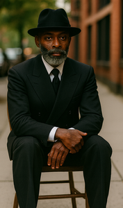 Harlem Night Movie Clothing Outfit - 1920s Costume Party Mens Suit + Hat Shirt and Tie