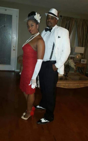 Harlem Nights Clothing - Suit + Hat + Shirt And Tie Blazer + Hat And Pants Included ( As seen on the picture)