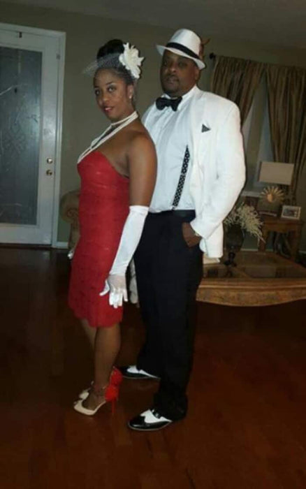 Harlem Nights Clothing - Suit + Hat + Shirt And Tie Blazer + Hat And Pants Included ( As seen on the picture)