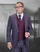 Statement Men’s 100% Wool 3-Piece Suit – Modern Fit with Wide Peak Lapel