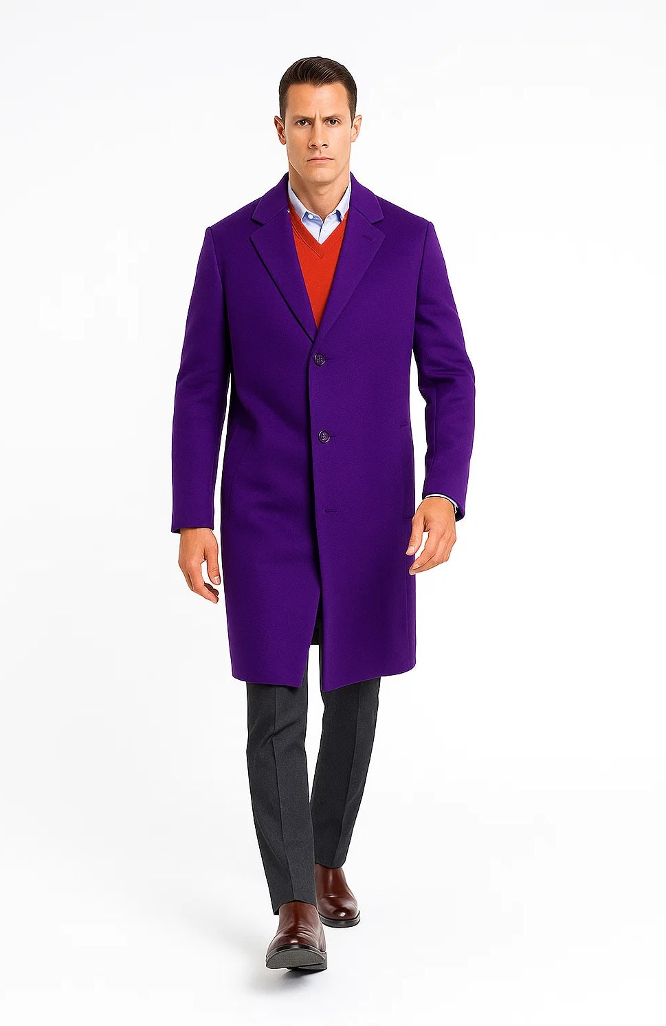 Heath Ledger Joker Costume Overcoat For Men - Image 5