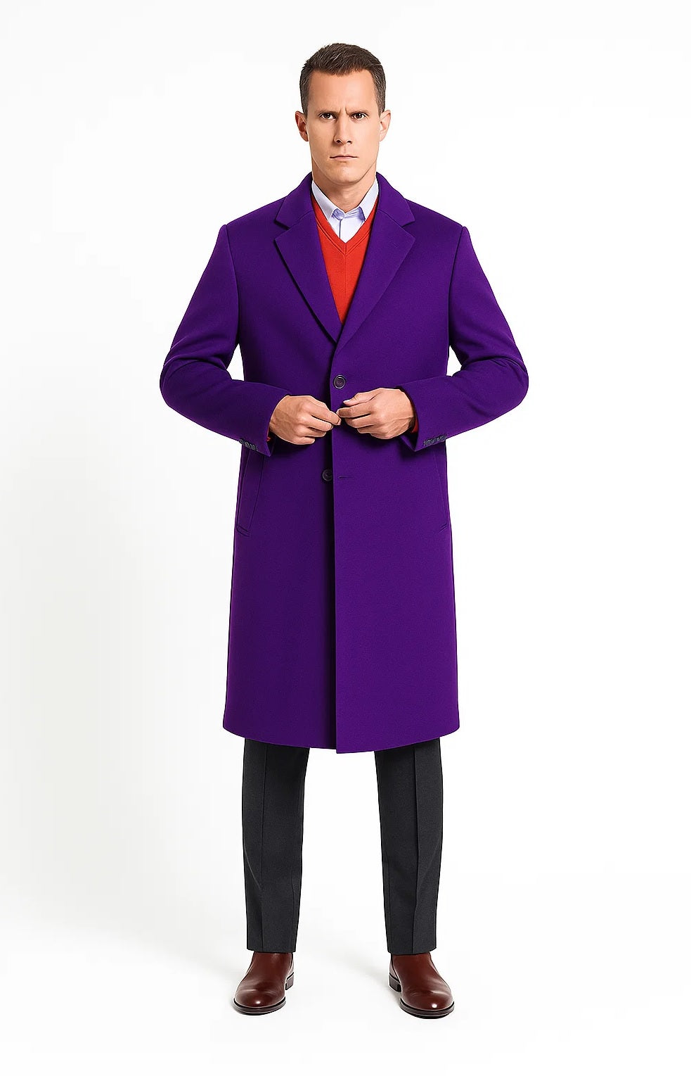 Heath Ledger Joker Costume Overcoat For Men - Image 6