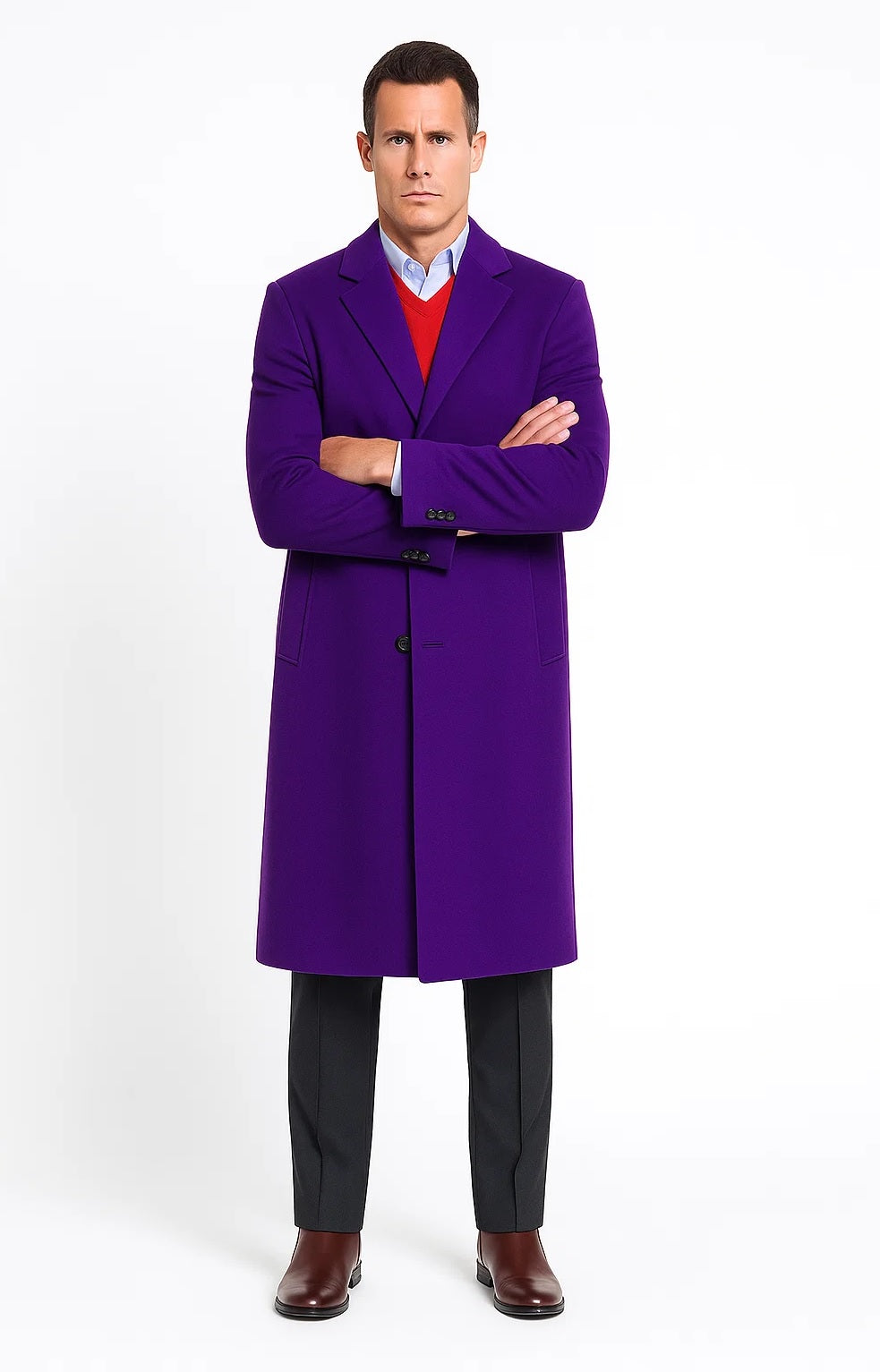 Heath Ledger Joker Costume Overcoat For Men - Image 7