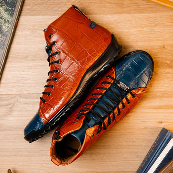 Marco_Di_Milano Hermond: Blue Jeans & Honey Leather Shoe