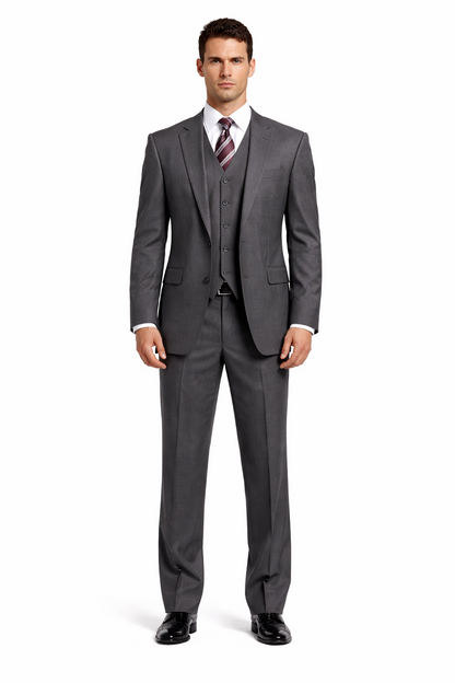 High Quality 2 Button Solid Colors Vested Men's Suits Comes in 5 Colors 3 ~ Three Piece Suit - Image 3