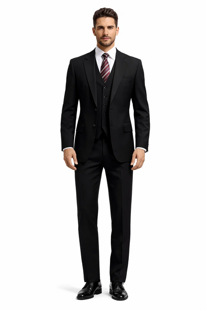 High Quality 2 Button Solid Colors Vested Men's Suits Comes in 5 Colors 3 ~ Three Piece Suit - Image 5