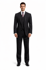 High Quality 2 Button Solid Colors Vested Men's Suits Comes in 5 Colors 3 ~ Three Piece Suit