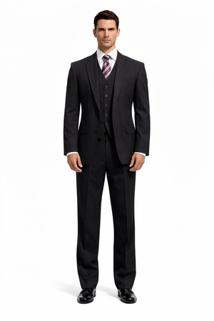 High Quality 2 Button Solid Colors Vested Men's Suits Comes in 5 Colors 3 ~ Three Piece Suit