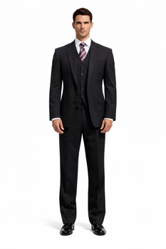 High Quality 2 Button Solid Colors Vested Men's Suits Comes in 5 Colors 3 ~ Three Piece Suit