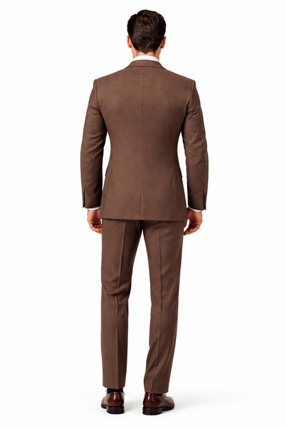 High Quality Bronze ~ Camel~Toast~Light Brown~Moca 2 Button Vested Suits - Three Piece Suit - MW249